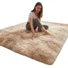 Alfombra de Área Tie-Dye Color Caqui Múltiples Opciones de Tamaño Alfombra Decorativa Elegante para Interiores del Hogar