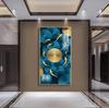 Entrada Entrada Pintura Decorativa Corredor Mural Moderno Simples Nove Peixes Versão Vertical Escandinavo Luxo Acessível Porcelana de Cristal Pintura Chinesa Pintura de Parede