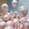 Escena de Decoración con Globos para Fiesta de Cumpleaños, Ambiente de Ceremonia de Apertura, Globos Metálicos con Lentejuelas Antiexplosión Engrosados para Confesión y Boda