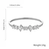 Pulsera de Cierre Rectangular con Circonita Irregular, Pulsera de Estilo de Nicho de Gama Alta, Joyería Personalizada Simple de Moda al por Mayor para Mujeres