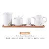 Pote de Cerâmica Resistente a Altas Temperaturas para Pimenta, Pote de Vinagre, Porta-Palitos, Conjunto de Porta-Hashis, Pote de Sal, Pote de Glutamato Monossódico, Pote de Molho de Soja, Pote de Óleo de Gergelim