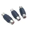 Conector Passante RCA Reto de Plástico Conector Lótus RCA Fêmea para Fêmea Linha Única Extensor AV de Cabo de Áudio Conector Passante Reto RCA