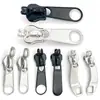 Puxadores de zíper de metal, tamanhos 5, 8 e 10, com furos simples ou duplos, cabeças de zíper de nylon, puxadores de zíper para malas de viagem, acessórios para zíperes de mochilas