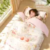 Juego de colcha de tres piezas para jardín de infantes, algodón puro, Clase A, colcha pequeña especial para la siesta de los niños, ropa de cama, funda de colcha, juego de seis piezas