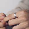 Anillo Romano de Plata de Ley S925 para Hombre, Anillo Individual Moderno de Estilo Frío ins para Hombre, Personalizado Simple, Anillo de Dedo Hip-Hop