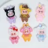 Acessórios de Resina Labubu Sanrio Brilhantes DIY Grampo de Cabelo Headband Chaveiro Pingente Material Artesanal Venda por Atacado