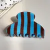 Novo grampo de cabelo listrado de moda transfronteiriço, presilha de bolinhas, pequeno grampo de cabelo meio círculo para prender metade do cabelo, presilha de tubarão, acessório de cabelo para mulheres