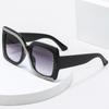 Novo quadrado preto europeu e americano moda diamante óculos de sol retro passarela óculos de sol personalidade exagerada moda feminina ins
