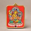 Colgante Thangka del Tíbet Zakilam Cuadrado Aleación de Acero de Titanio Oro Varios Patrones de Minerales Puede Elegir Directo de Fábrica