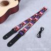 Correa de ukelele guitarra accesorios de instrumento musical poliéster estampado grueso nueva correa venta al por mayor directo de fábrica ukli