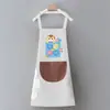 Delantal de PVC al por mayor de una pieza cocina hogar alto valor femenino impermeable a prueba de aceite delantal de media cintura mangas de cocina