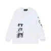 Melancolía Rico Segunda Generación Erd Boceto Graffiti Transfronterizo Nueva Moda Urbana Marca Casual Holgada Camiseta de Manga Larga con Estampado para Otoño
