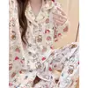 Pijama de terciopelo para mujer para otoño e invierno, estilo coreano, dulce y elegante, con lunares y encaje, de manga larga, terciopelo fino, cálido conjunto de ropa para el hogar