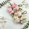 Scrunchie de Malla de Tulipán en Brote~Exquisito para Mujer Verano de Gama Alta Rosa Accesorio Grande para el Cabello Scrunchie