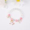 Pulseira de Cristal Cão Canela Ins para Meninas Sanrio Casal Cristal Cristal Rosa Pulseira Floral Estudante Melhor Amigo Presente