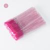 Cepillo Desechable para Pestañas con Mango de Cristal Pelo de Nylon Brocha de Maquillaje Rizado de Pestañas Postizas Peine para Cejas Maquillaje Barra de Brillo de Labios
