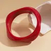 Pulsera Redonda Geométrica Irregular Manchada de Acrílico Transfronteriza Europea y Americana Joyería de Mano Simple de Nicho Elegante de Gama Alta para Mujeres