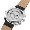 Jaragar reloj mecánico automático Tourbillon de moda casual para hombre de cristal marrón