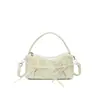 Bolso bandolera para mujer estilo coreano con lazo, súper popular, nuevo de 2026, moda nicho, moderno, para ir al trabajo, pequeño cuadrado, elegante