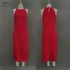 Vestido Feminino de Verão/Primavera 2026 com Gola Halter, Cor Lisa, Patchwork de Renda, Sem Mangas, Estação Independente Transfronteiriça Europeia e Americana