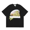 Camiseta de manga corta Casablanca de marca nicho europea y americana de tendencia High Street 100% Algodón