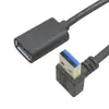 Cable de Extensión USB 3.0 con Codo Izquierdo y Derecho Macho a Hembra Arriba y Abajo Codo de 90 Grados Cable de Extensión de Datos USB 3.0 Macho a Hembra