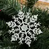 Decoraciones de Navidad 10 cm Plástico Copos de Nieve para Espolvorear Decoración de Árbol Suministros Navideños Colgante Fabricante Venta al por Mayor