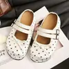 Tamancos Plataforma Mary Jane Aumentadores de Altura para Mulheres, Sandálias Slip-On Versáteis Retro de Verão com Bolinhas e Solado Grosso, Novo Modelo 2026