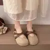 Zapatos Mary Jane de estilo retro 2026, de una sola pieza, con aumento interno de altura de 5 cm, doble uso, suela gruesa, todo en uno para falda de primavera