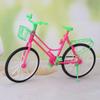 Bicicleta modelo de bicicleta pequeña decoración accesorios casa de juegos niña princesa juguete niños retro regalo decorativo