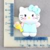 KT Gato Resina Accesorios Flor Hello Kitty Caja de Almacenamiento Vaso de Agua Parche DIY Soporte Clip Gancho Material de Decoración