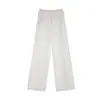 Calça de Moletom com Rebites Pretos para Mulheres, Nova Calça Esportiva Reta Estilo Americano Primavera 2026, Cintura Alta, Caimento Fluido, Larga Casual Longa