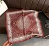 Bufanda de seda de espiga y paisley para viajar, pañuelo cuadrado de bloques de color, pañuelo cuadrado artístico retro, pañuelo decorativo para el cuello, transpirable y moderno