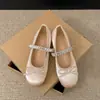 Zapatos Mary Jane Simples de Moda Estilo Ballet Francés para Mujer 2026 Modelo Nuevo de Primavera que Aumentan la Altura con Falda Adorno Suave de Pedrería