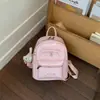 Mochila de lunares con lazo transfronteriza para mujer, tamaño pequeño, nueva moda versátil para compras diarias, verano 2026