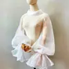 Novo Lenço de Organza de Camada Única para Outono, Mangas com Proteção Solar, Acessórios para Casamento de Noiva, Mangas de Ombro para Dança de Halloween