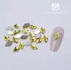 Nova Arte Do Prego Amarelo Dourado Em Forma De Broca Net Vermelho Fundo Plano Em Forma De Broca Fundo De Ouro Broca Nail Art Broca Ornamentos Strass