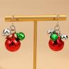 Pendientes de aleación con diseño de alce y copo de nieve, de estilo europeo y americano, con dibujos creativos, para Navidad.