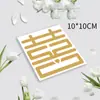 Suministros para Arreglo de Habitación de Boda Pegatina Niño Feliz Pegamento Trasero Estilo Chino Personalidad Romántico Boda Pequeña Personaje Feliz Pegatina para Muebles