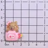 Capibara con Lazo Luminoso Accesorios de Resina Pegamento Crema DIY Pasador Agujero Zapato Cuerda para el Cabello del Zapato Hebilla de Zapato Accesorios Lote