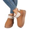 Novas Botas de Neve Quentes e Grossas com Solado Grosso, Tamanho Grande, de Pelúcia, para Mulheres, com Rebites Transfronteiriços, Calçados Curtos de Algodão Espessados, de Calçar, com Bloqueio de Cor