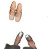 Mules Estilo Francés de Fondo Plano Inspirados en Chanel para Mujer, Nuevo Estilo Hada de Nicho 2026 Mules Plateados Slip-On Perezosos para Mujer