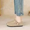 Weiwei Girl 959-12 Zapatos Originales Puros Slip-on Forrados de Felpa Burken Zapatos Planos de Cuero Cálidos Zapatos de Algodón Zapatos Simples Burken