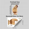BRUP Pegatinas Divertidas de León Lindo-Feo DIY Personalizadas para Computadora, Taza de Agua, Casco Pegatinas Decorativas No Adhesivas BR5752C