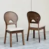 Silla de Comedor de Madera Maciza Nórdica Silla para Mesa de Comedor del Hogar Respaldo de Silla Silla Simple Moderna Nórdica Lujo Ligero Tela Tecnológica