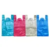 Bolsas de chaleco de plástico de cuatro colores mezclados (verde, rojo, amarillo, azul) para exportación a Mauritania Senegal