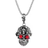 Fábrica punk directa dominante simple aleación cabeza de lobo collar para hombre personalizado accesorios para estudiantes collar de calavera
