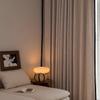Cortina de sala de estar gruesa color crema estilo francés ligero Nanyang americano de mediados de la antigüedad chenilla teñida en hilo con borde negro producto terminado