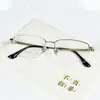 Armazón de Gafas Danyang 2026 Business Casual Media Montura Titanio, adecuado para caras grandes y gafas para miopía