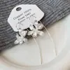 Ganchos de Oreja Geométricos de Flor de Lirio Estilo Palacio Retro, Lujo Accesible, Nicho, Pendientes de Diseño de Gama Alta, Elegantes, Versátiles y Versátiles